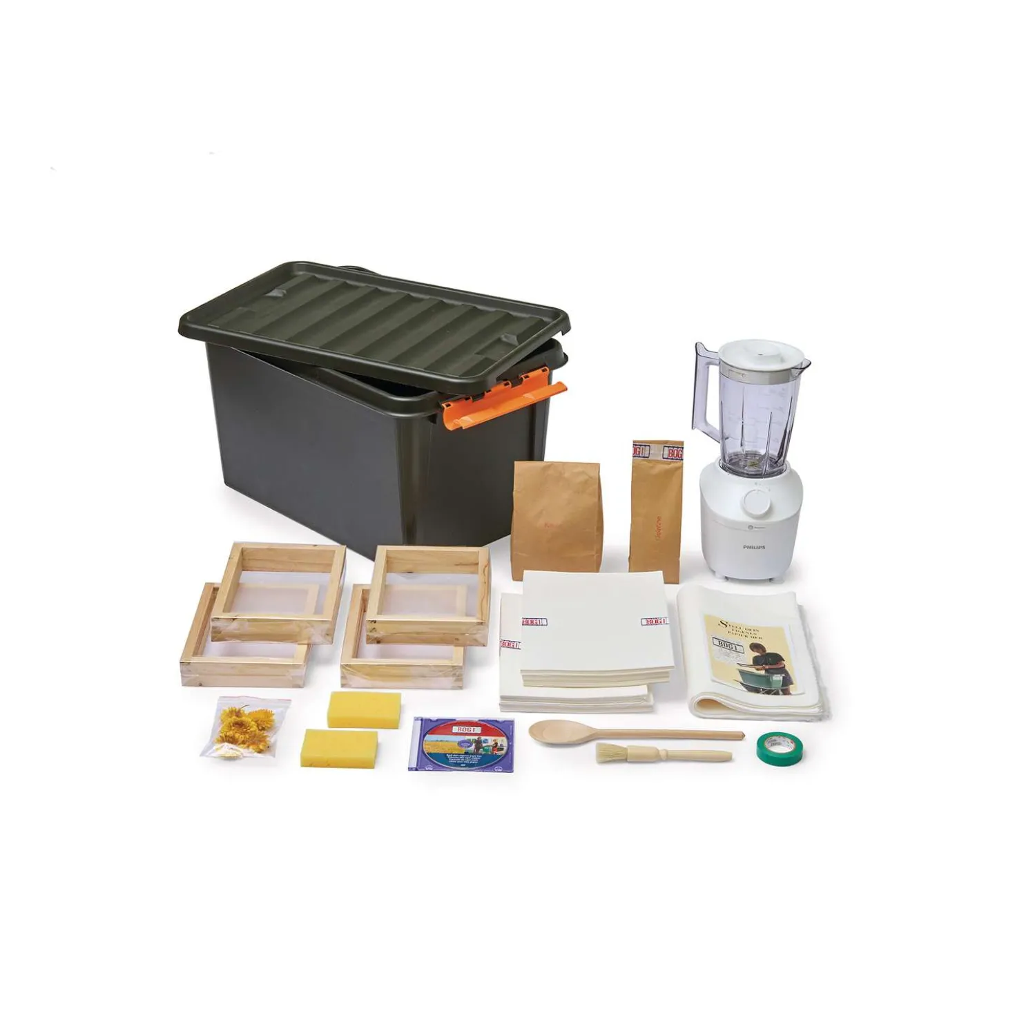 Set per la produzione della carta a scuola