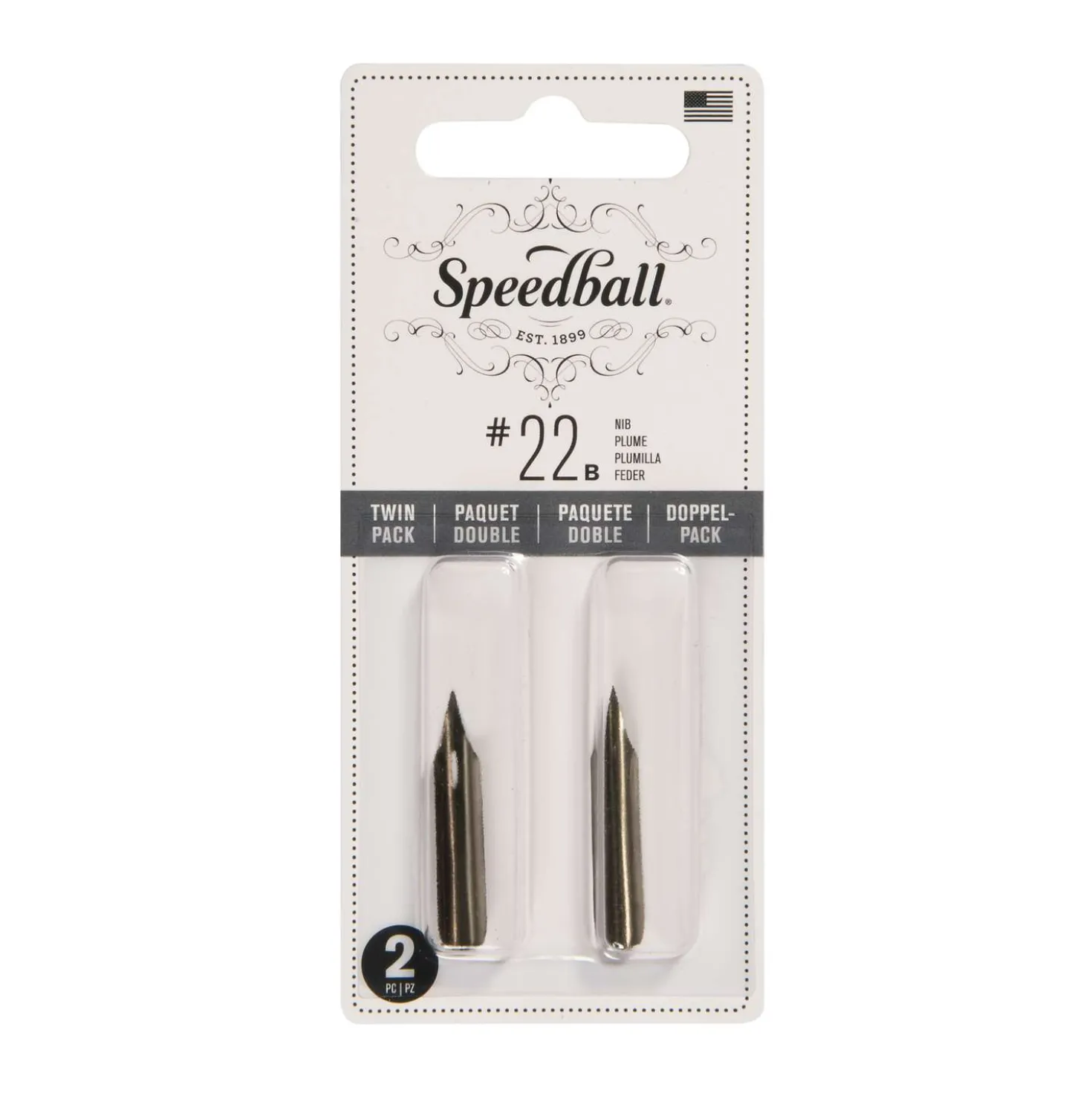 Speedball - Confezione da 2 pennini a punta per calligrafia