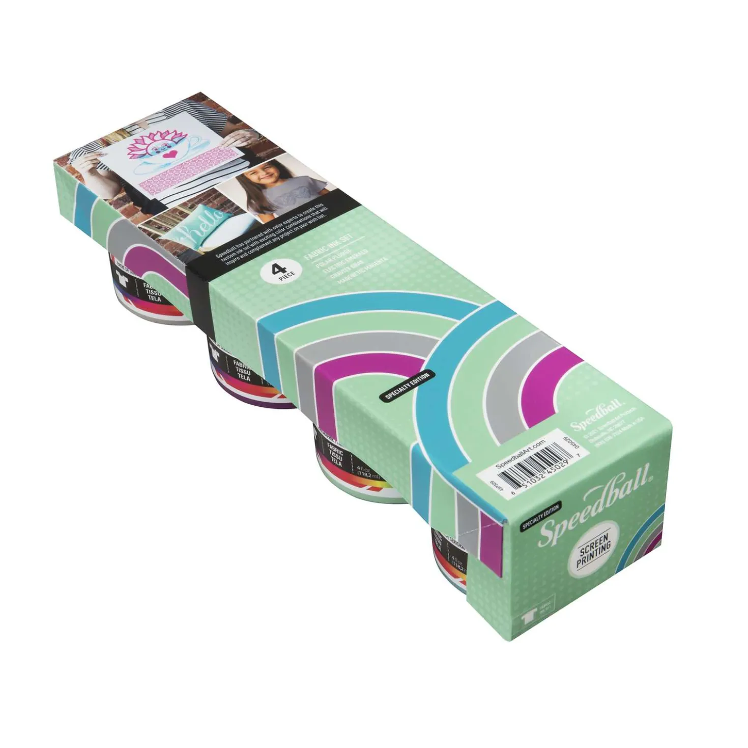 Speedball - Energy Surge, Set di colori per serigrafia su tessuto