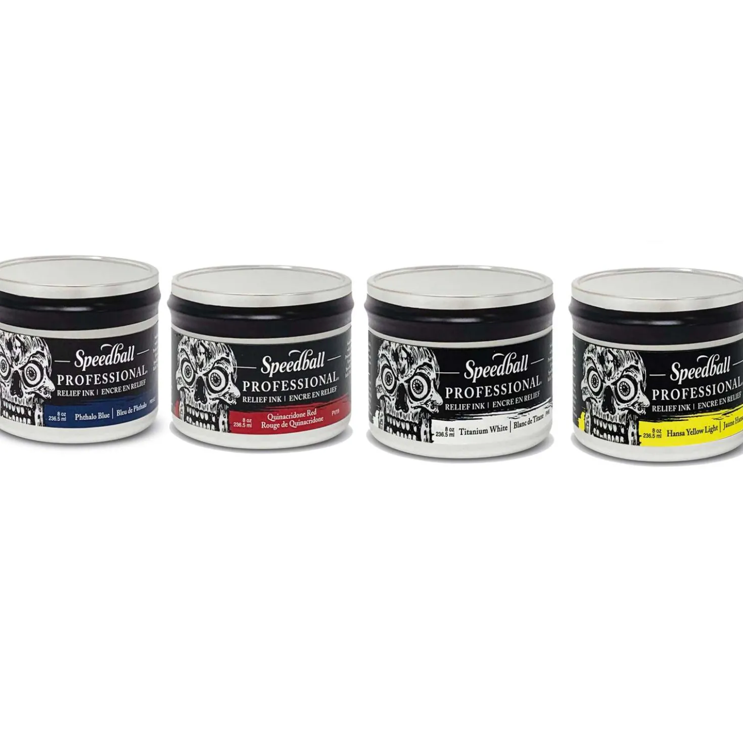 Speedball - Professional, Set di inchiostri per linoleografia - 4 x 237 ml
