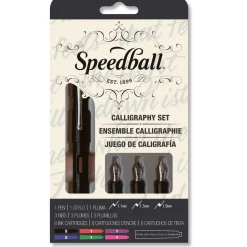 Speedball - Set con penna stilografica per calligrafia