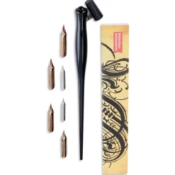 Speedball - Set con portapennino per scrittura obliqua