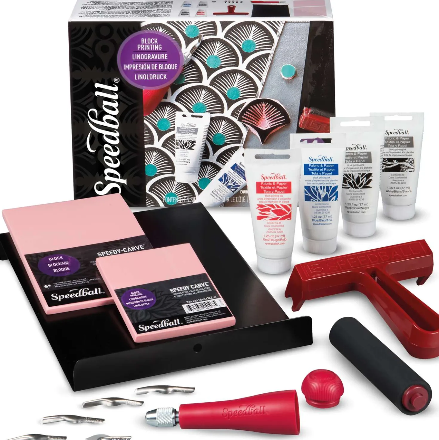 Speedball - Set Deluxe per lineolografia su tessuto