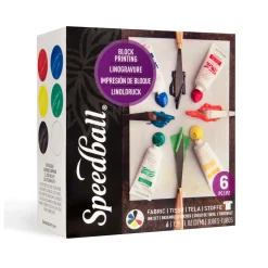 Speedball - Set di inchiostri per linoleografia per carta e tessuti