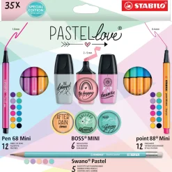 Stabilo - PastelLove, Set con Pen 68 Mini, Point 88 Mini, Boss Mini, Swano Pastel