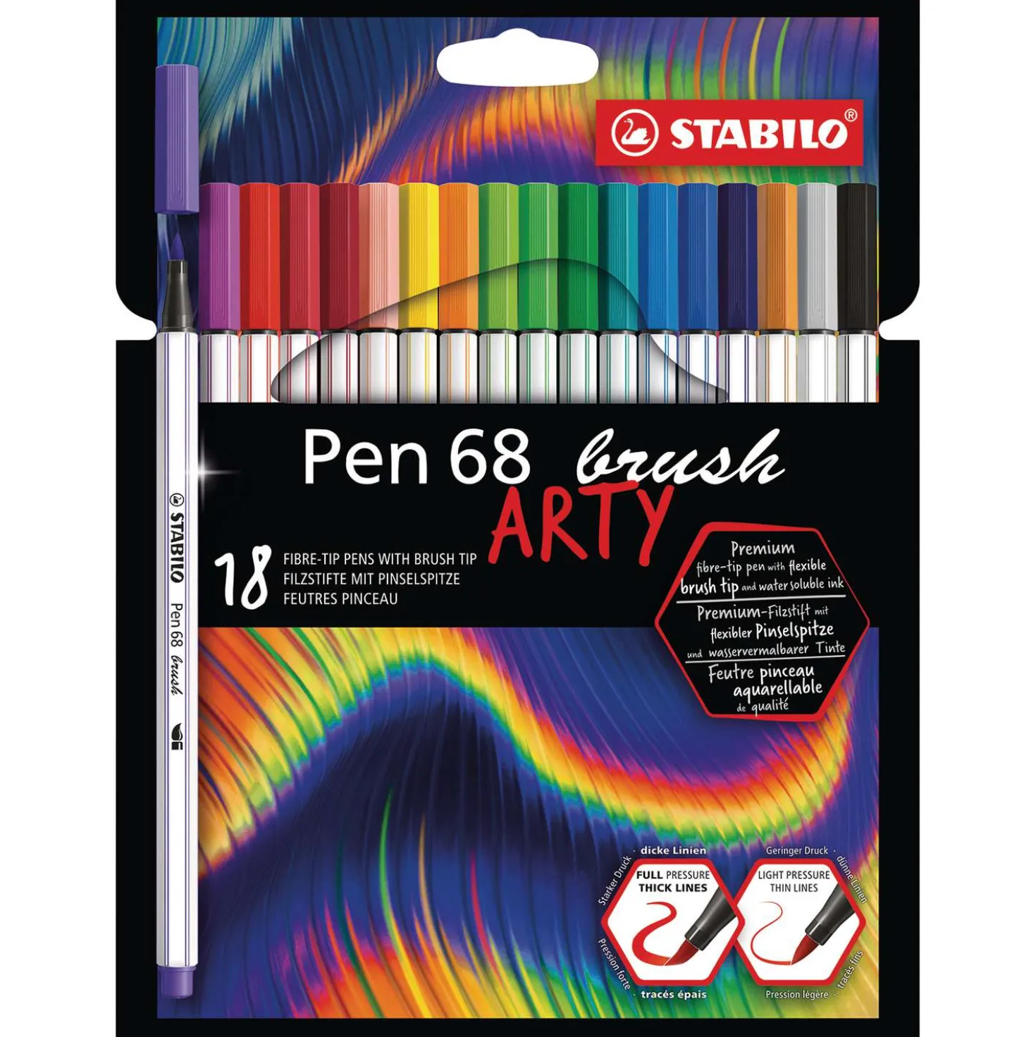 Stabilo - Pen 68 Brush Arty, Set di Brush Pen