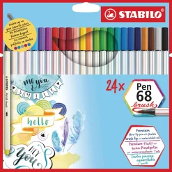 Stabilo - Pen 68 Brush, Set in scatola di cartone