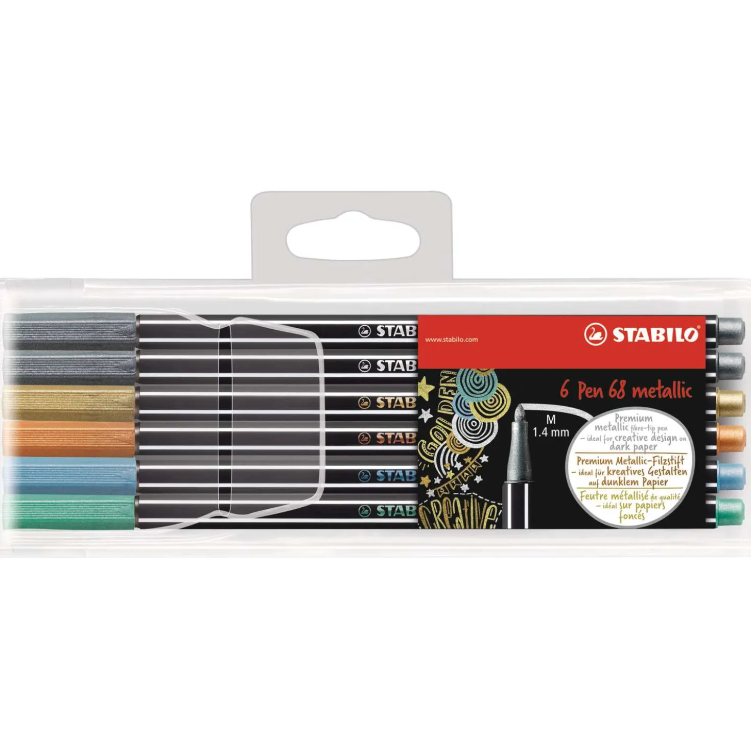 Stabilo - Pen 68 metallic, Set da 6
