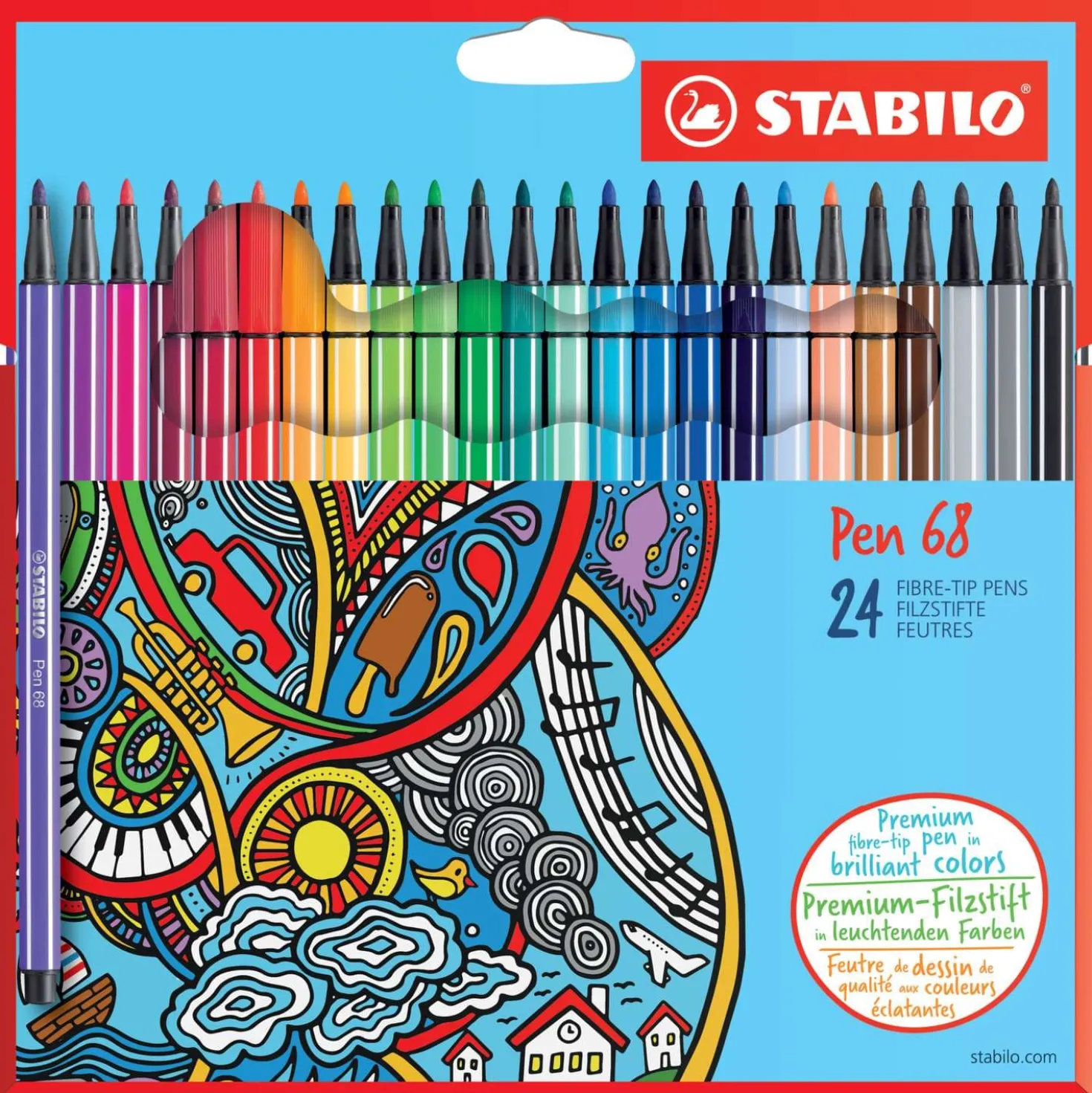 Stabilo - Pen 68, Set di pennarelli in feltro