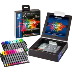 Staedtler - Pigment Arts Pen, Set completo da 36 Brush Pen 371