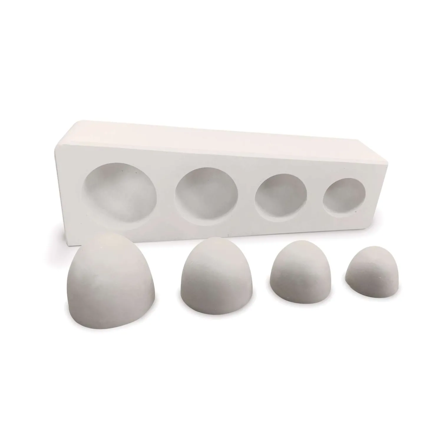 Stampo per colata, 4 mezze uova