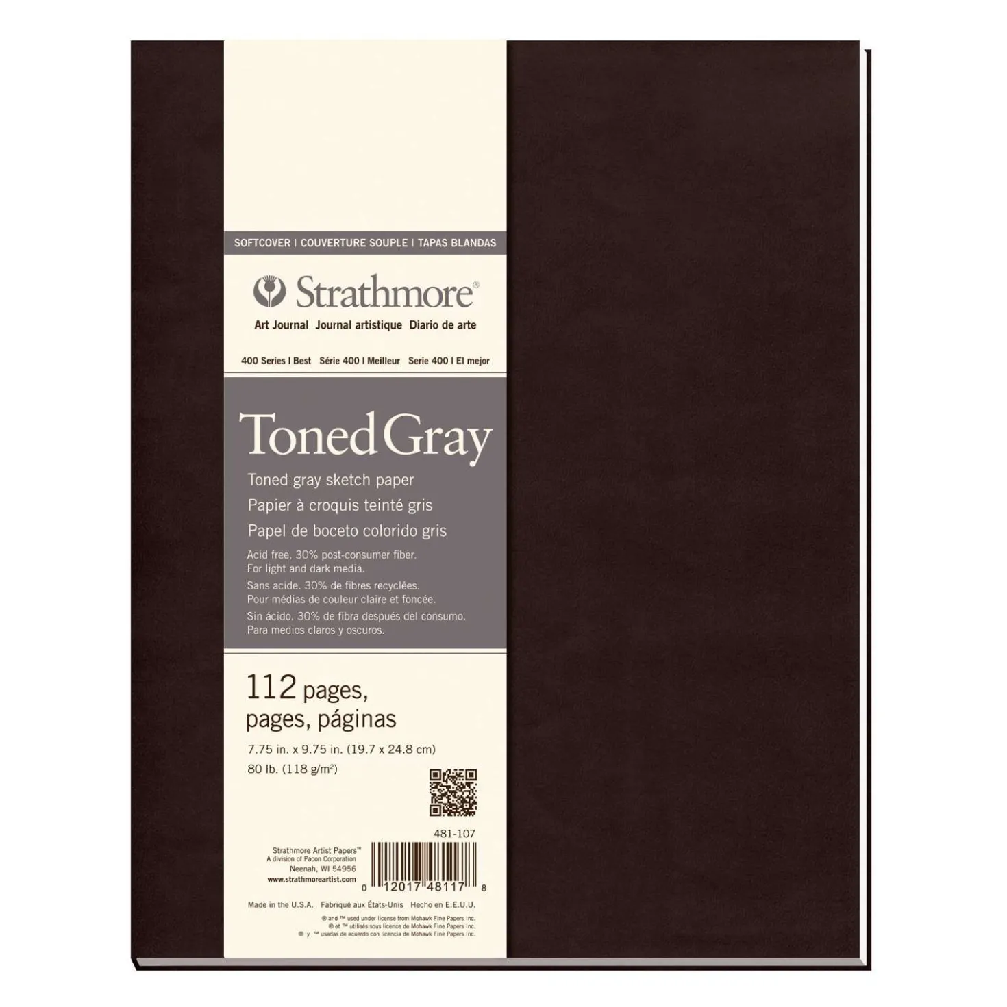 Strathmore - Serie 400, Softcover Art Journal, grigio