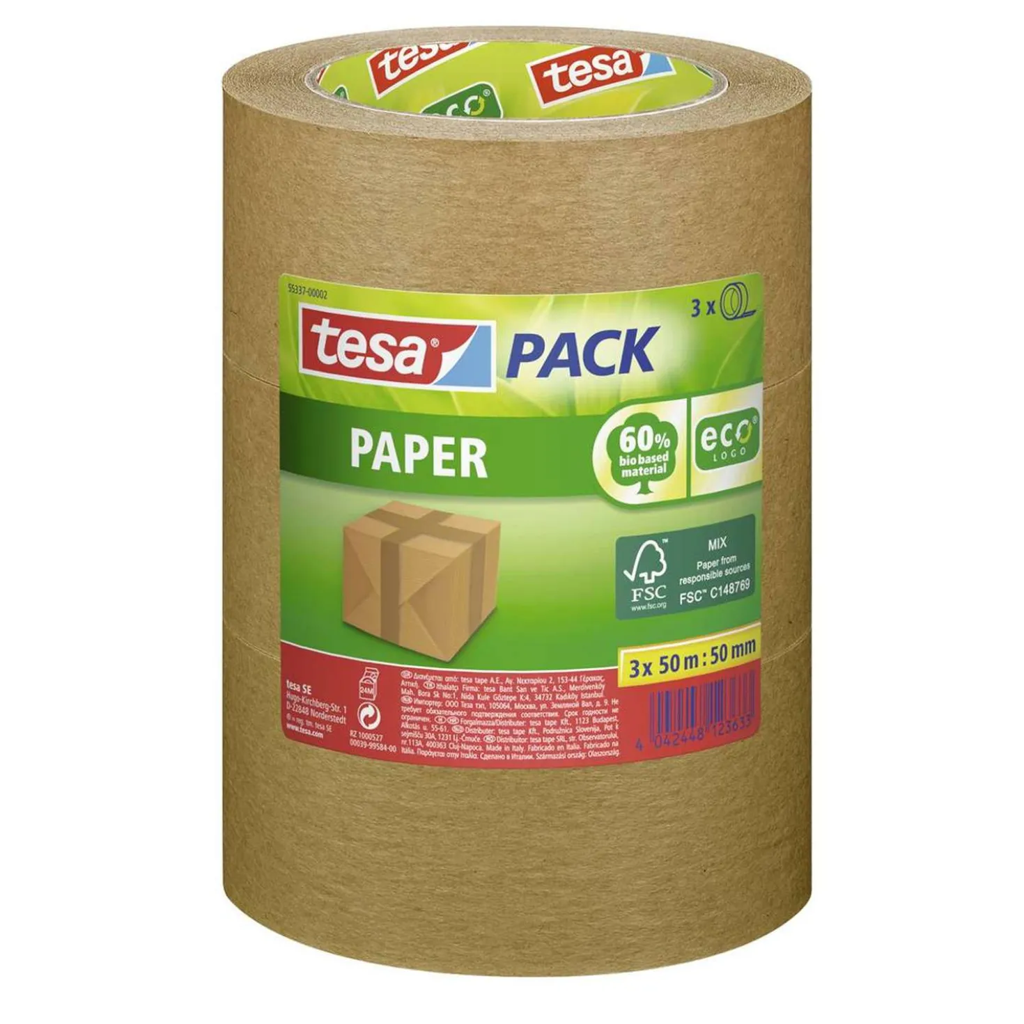 Tesapack - Paper ecoLogo, Nastro adesivo da imballo