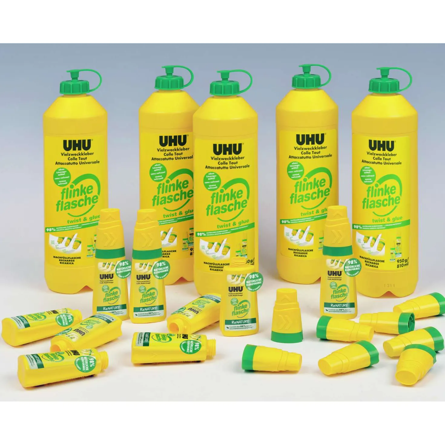 Uhu - Flinke Flashe ReNature, Confezione per utilizzi frequenti
