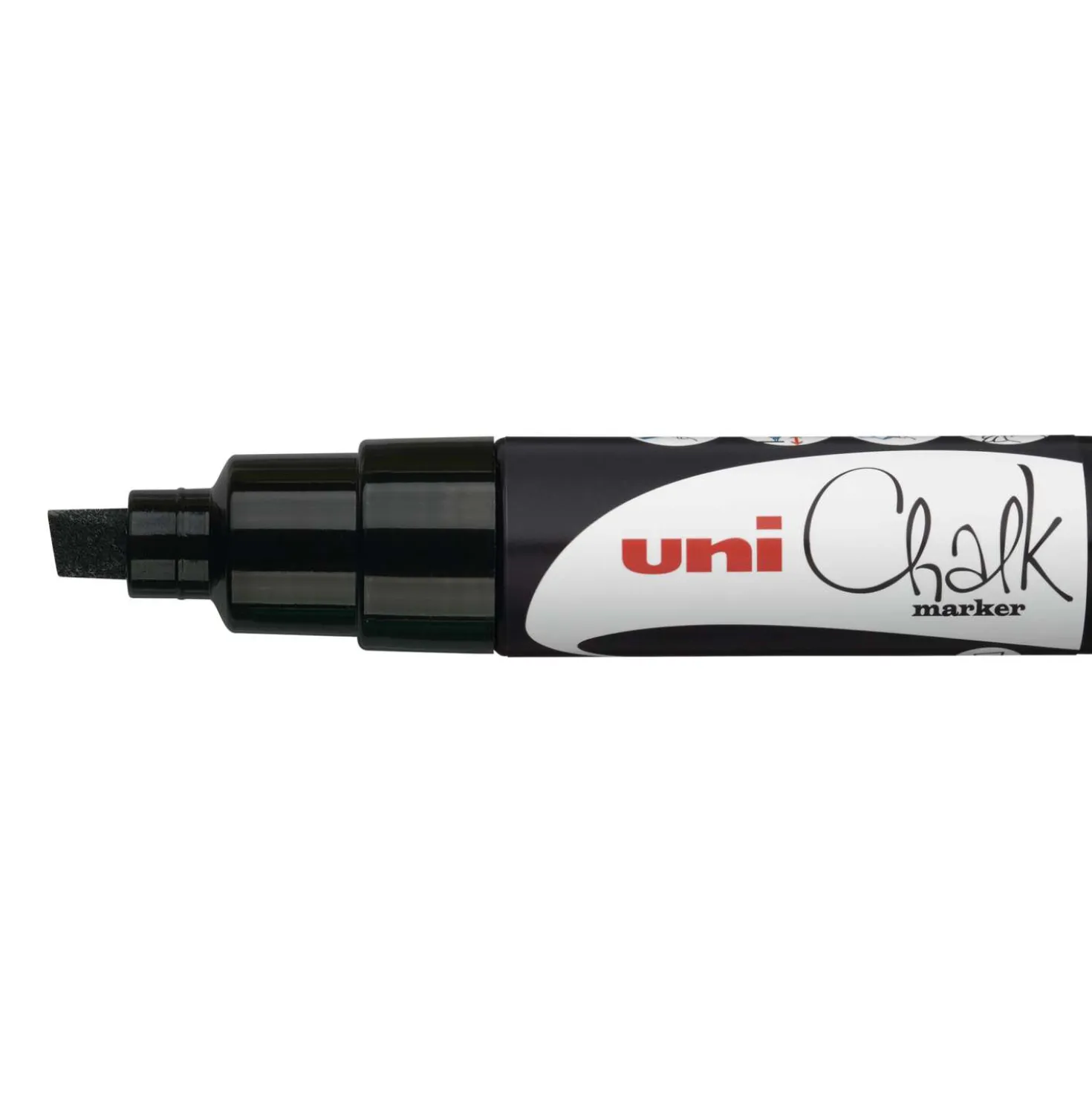 Uni Ball - Chalk PWE-8K, Marker a gesso con punta a cuneo