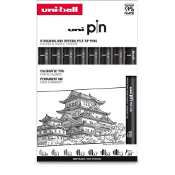 Uni-Ball - Pin, Set da 8 fineliner