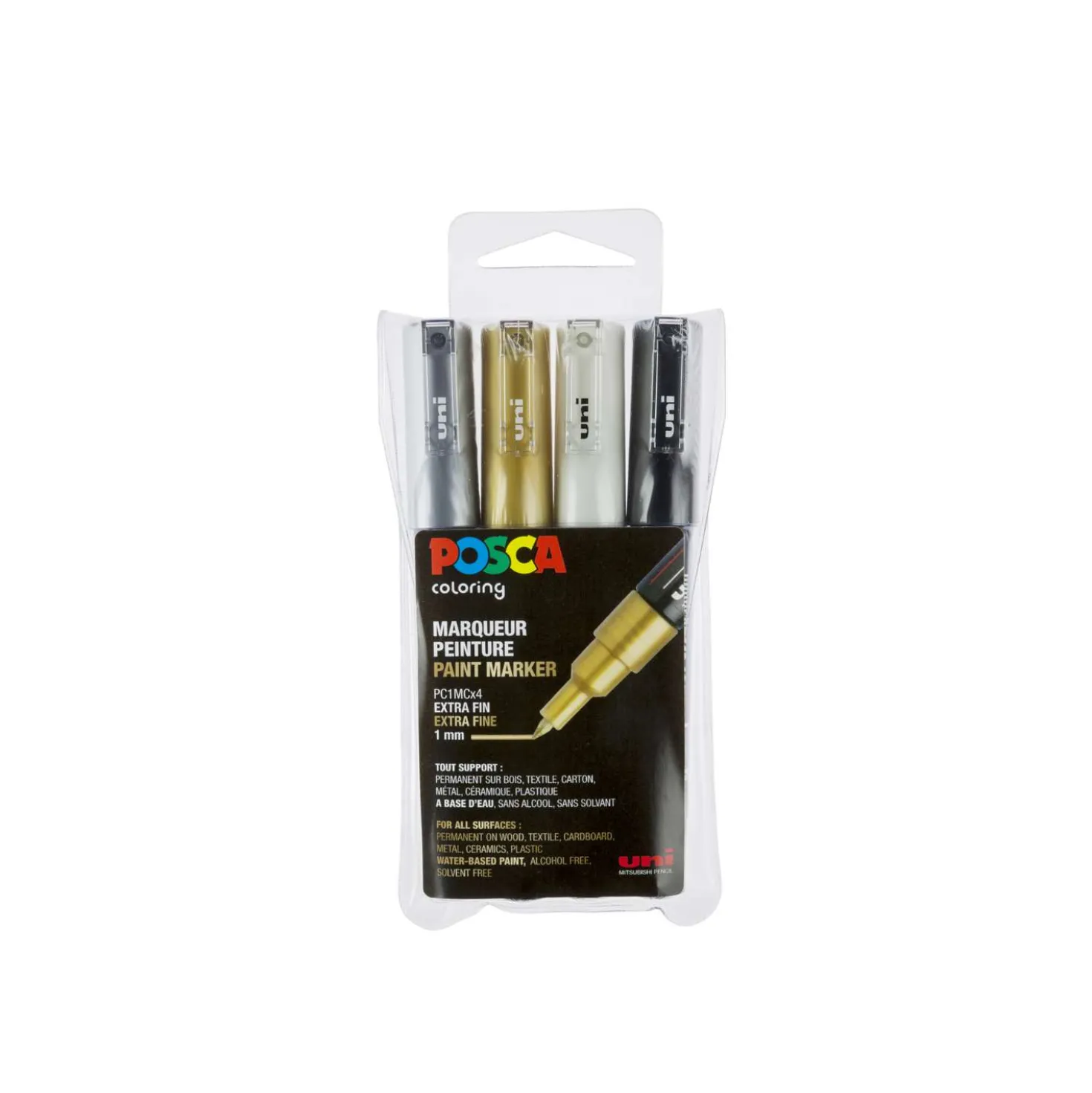 Uni Posca - PC-1MC, Set da 4 marker