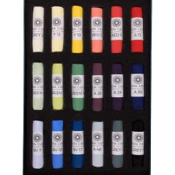 Unison - Pastelli soft, Set da 18 pastelli interi