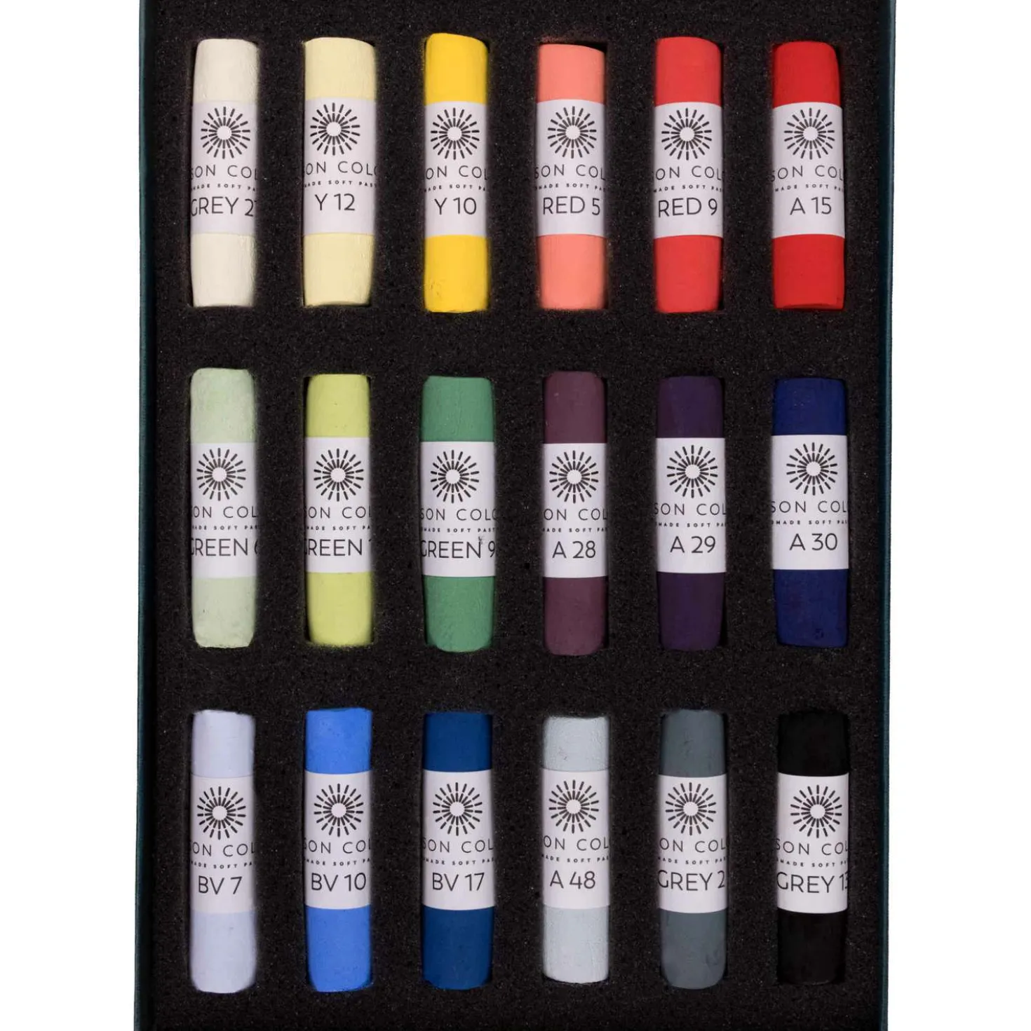 Unison - Pastelli soft, Set da 18 pastelli interi