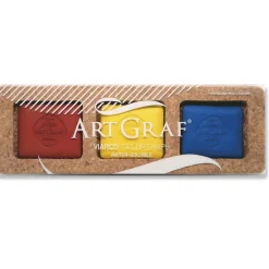 Viarco - Art Graf, Set di gessetti di grafite, colori primari