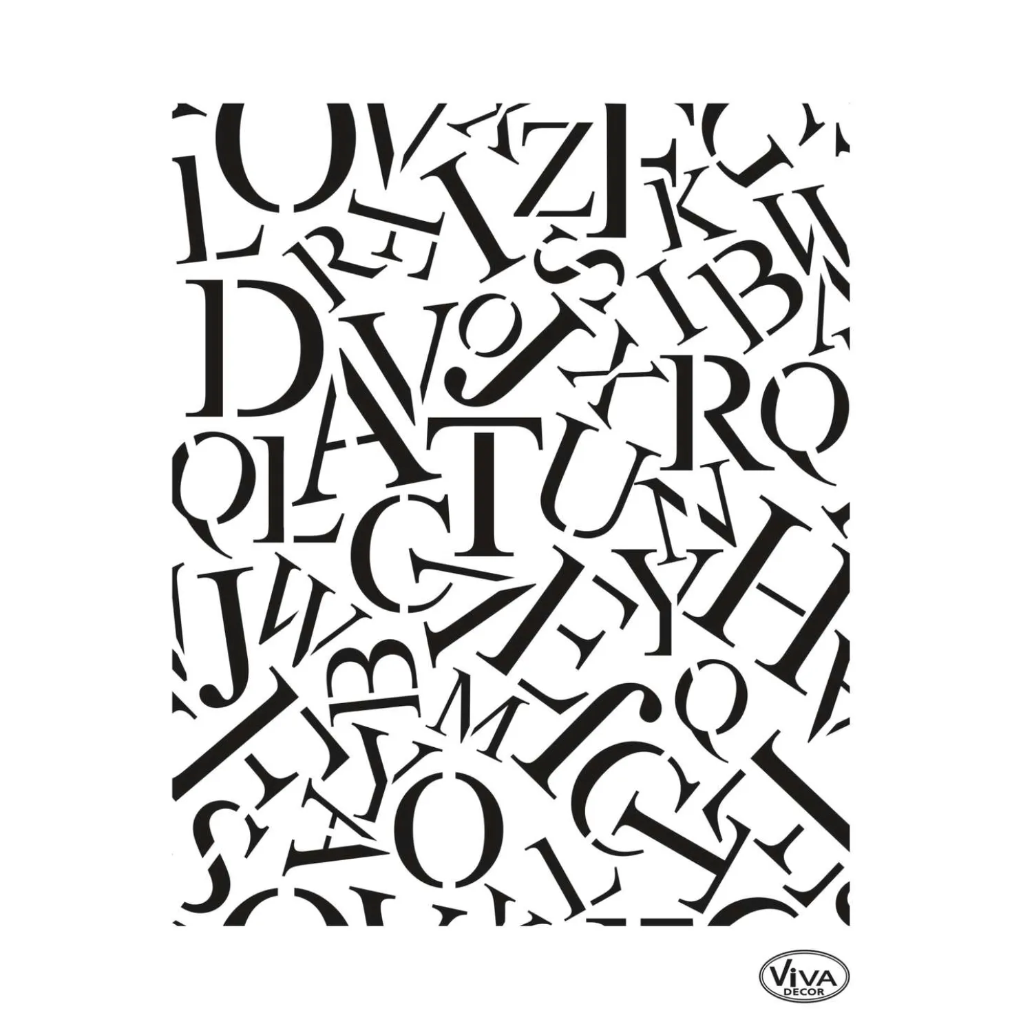 Viva Decor - Stencil universale, Lettere Allover