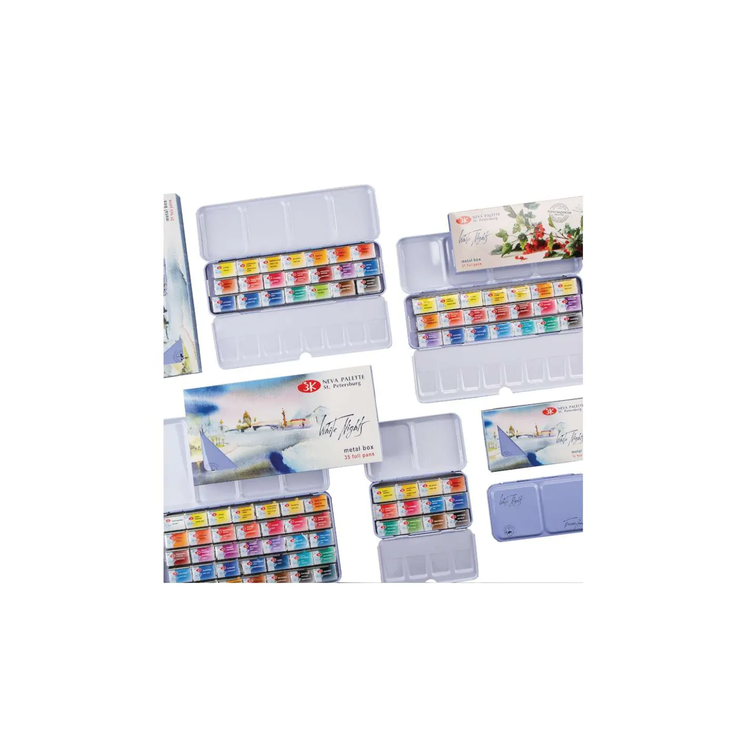 White Nights - Set di colori per acquerello russi extra fini, Fashion Edition