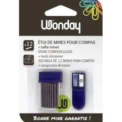 Wonday - Mine di ricambio per compasso con temperino, 12 pezzi