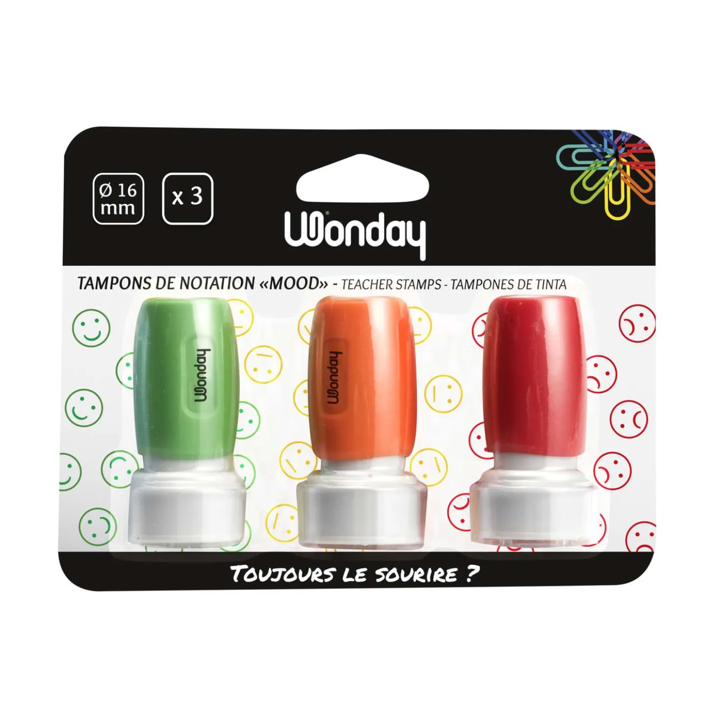Wonday - Smiley, Set di timbri colorati